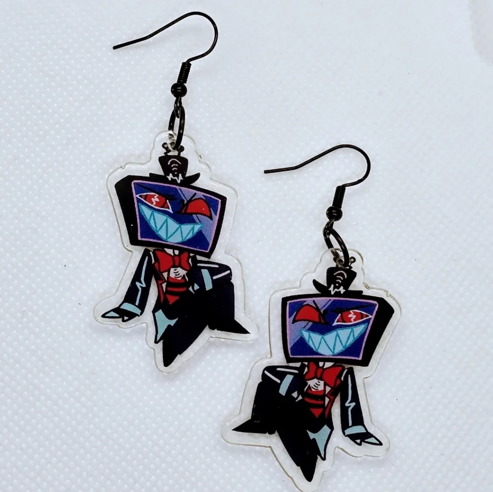 VOX - Hazbin Hotel Inspired Dangle Earrings!‎ Handmade! Hypo-Allergenic